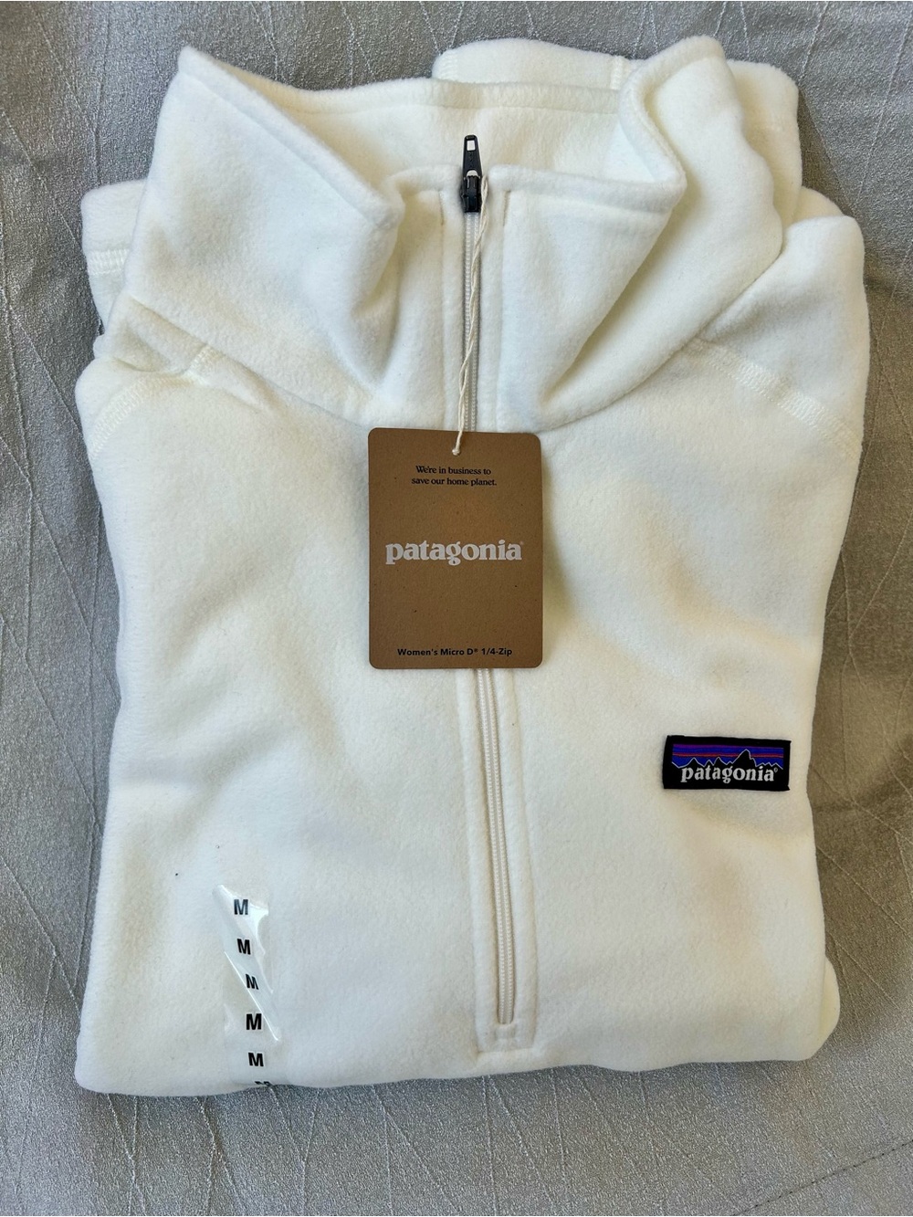 Patagonia Women’s Cream Microfleece 1/4-Zip Pullover AUTHENTIC